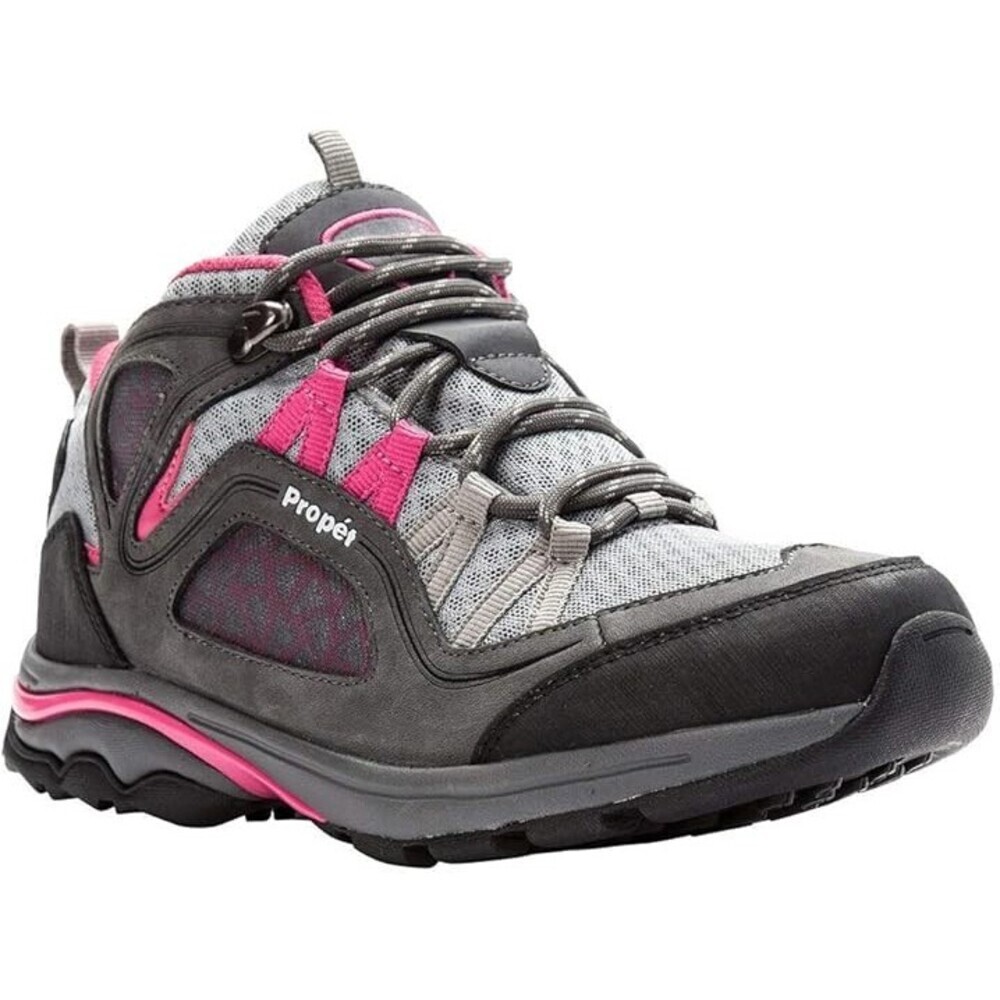 Propet Peak WBA002M Boots Womens US 6.5 Gray Berry Suede Hiking Shoes JOBB1377